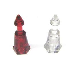 Translucent Plastic Mini Posts - 1" Tall
